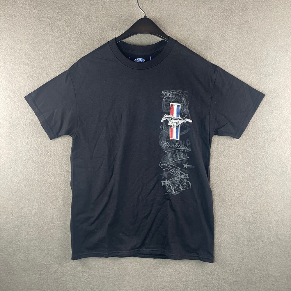 Ford Mustang Black Short Sleeve T-Shirt Size Medium by JH Design